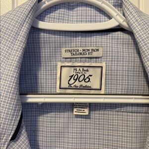 Jos. A. Bank Light Blue Plaid Dress Shirt